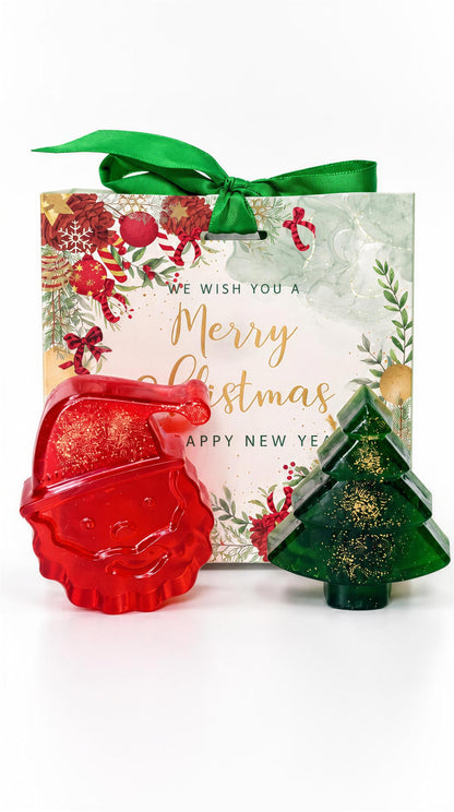 Limited-Edition Christmas Gift Body Care Set with Santa Claus Soap